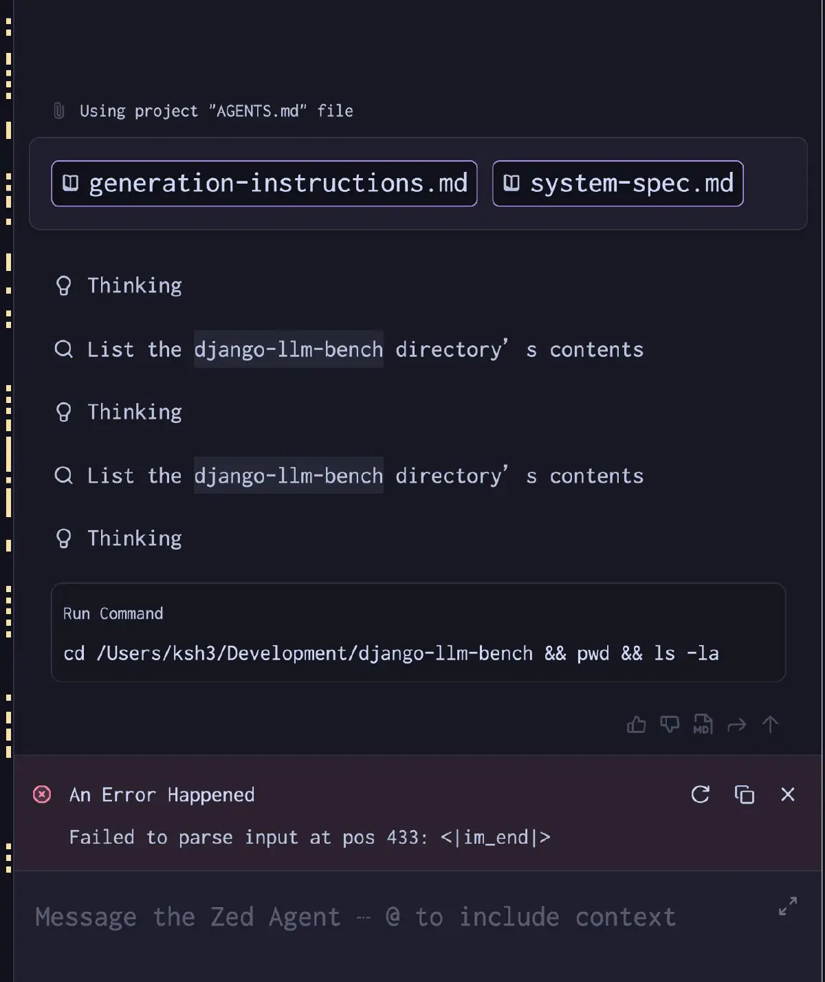 mainline llama.cpp で Kimi-K2.6 の tool_call 生成が parse error で落ちている画面