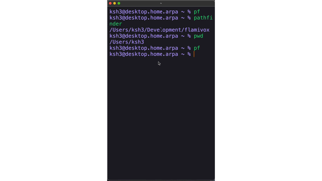 pathfinder CLI: pf コマンドでセマンティック検索し、ディレクトリを選択して cd する
